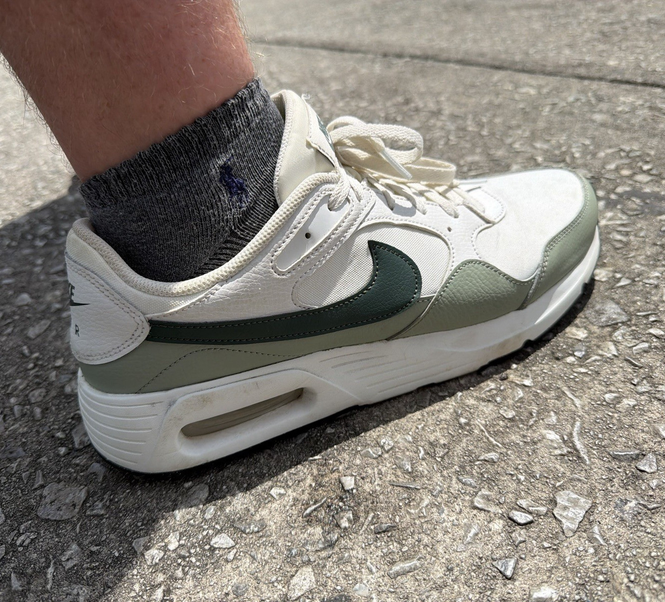 Nike Air Max SC Men’s Low Top Lace Up Athletic Sneakers White/Green