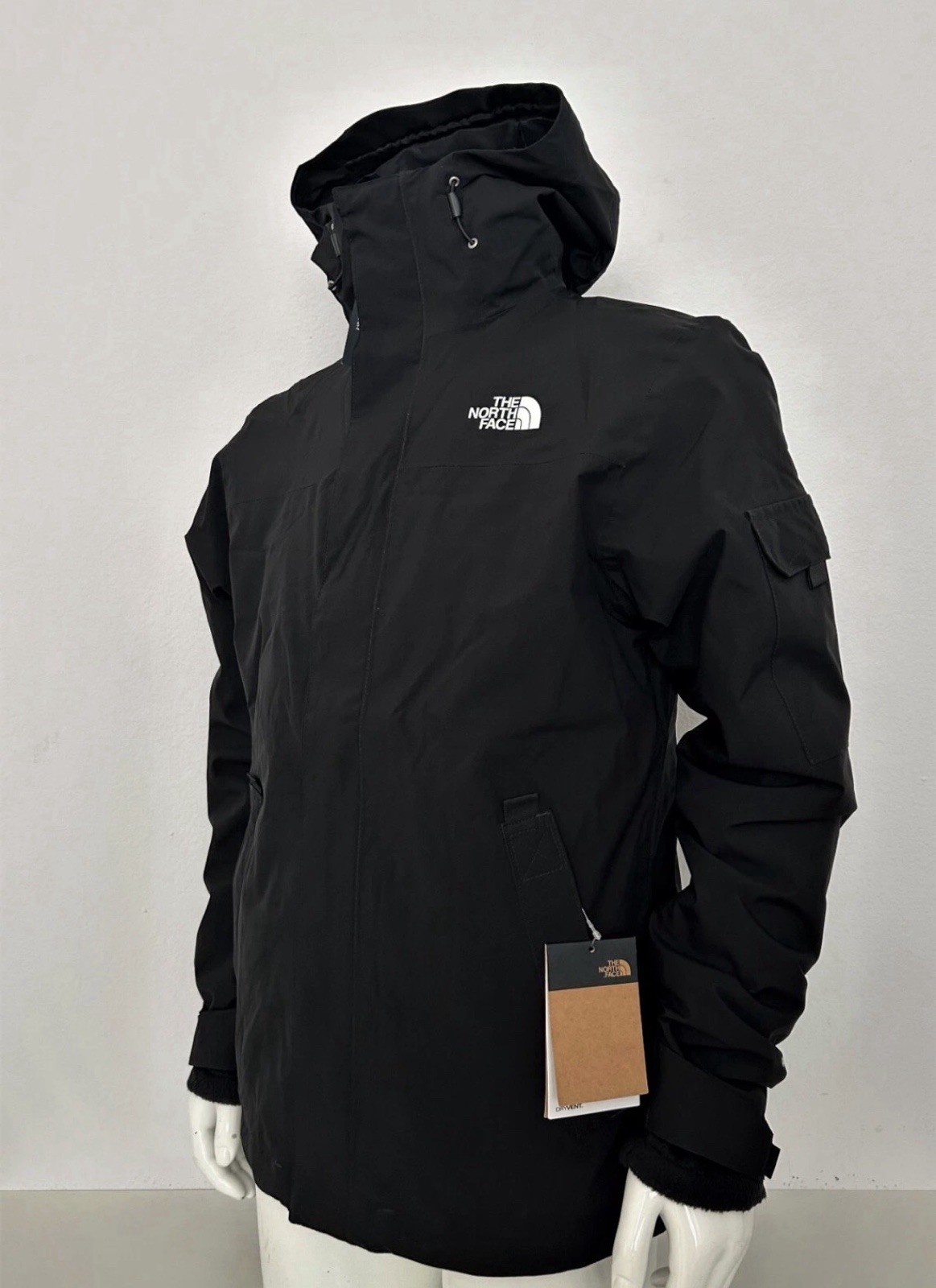 THE NORTH FACE MEN’S TORO PEAK 3 IN 1 TRICLIMATE WATERPROOF HOODED JACKET BLACK