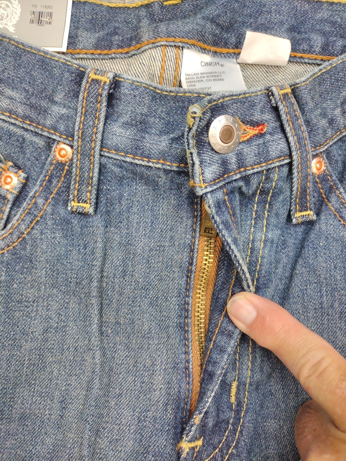 Cinch Men’s White Label Relaxed Fit Jeans Dark Stonewash Indigo Size 29×36 NWT