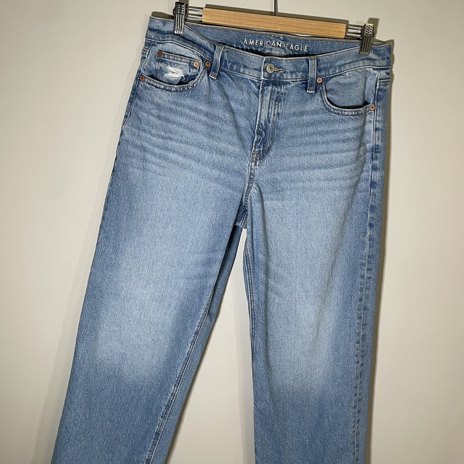 American Eagle Strigid Jeans Sz 10 Stovepipe Denim Jeans Medium Indigo