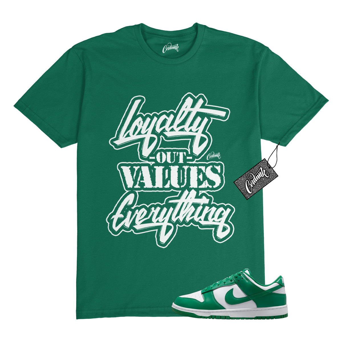 Dunk Malachite Green White Low T Shirt Match LYLTY