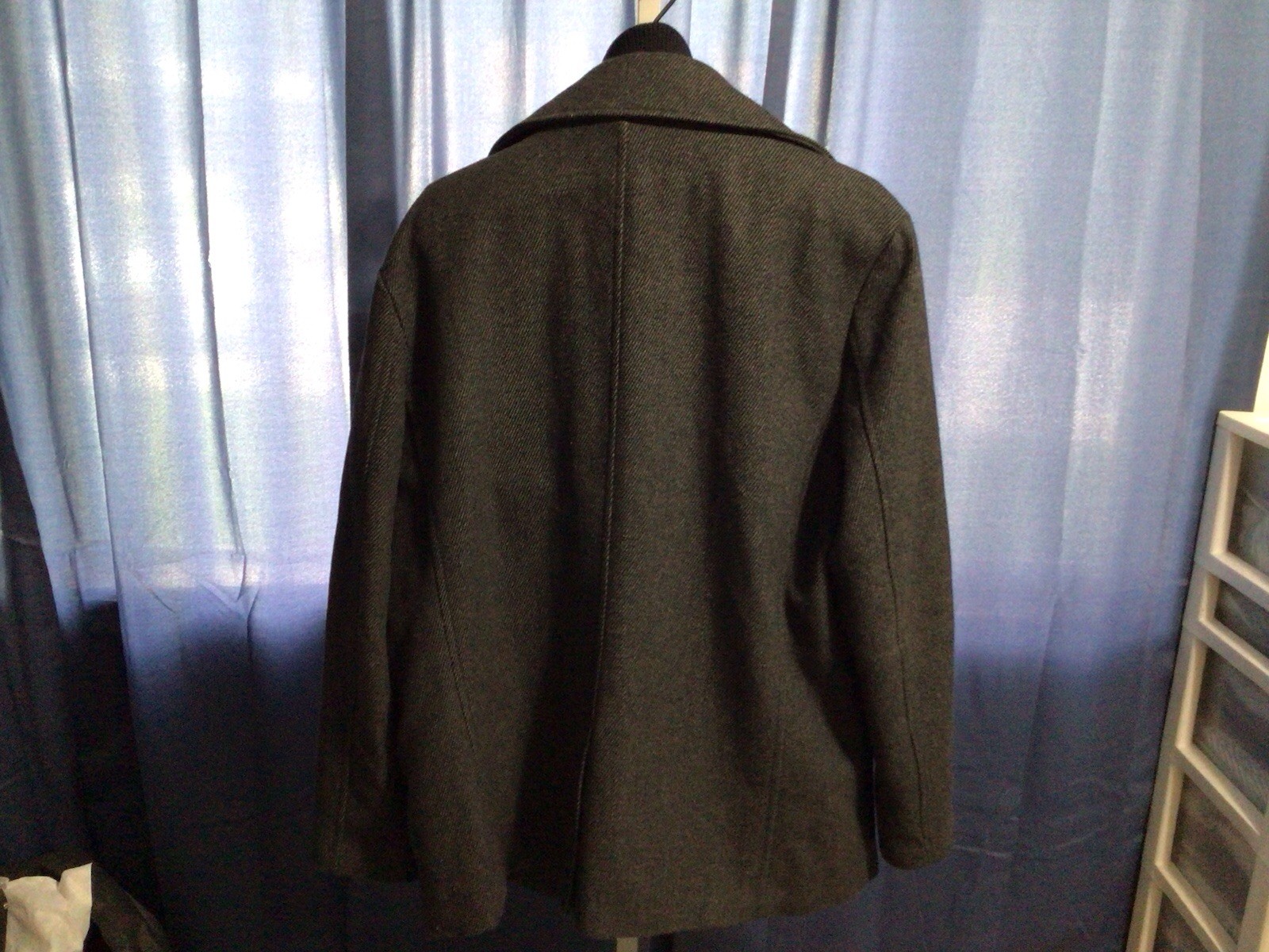 American Rag Gray 3 Button Quilted Zip Liner Rib Collar Long Sleeves Jacket XL