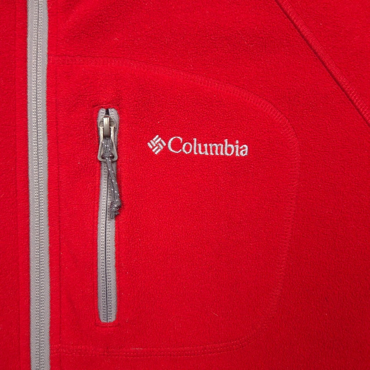 Columbia Fast Trek II Fleece Jacket Men Small Red Full Zip Interchange Hiking