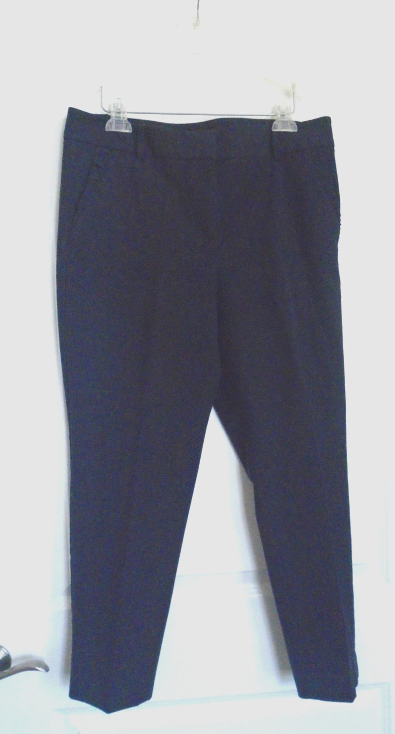 TALBOTS Dark Navy Cotton Polyester Blend Long Pants Size 12 Made in Jordan!