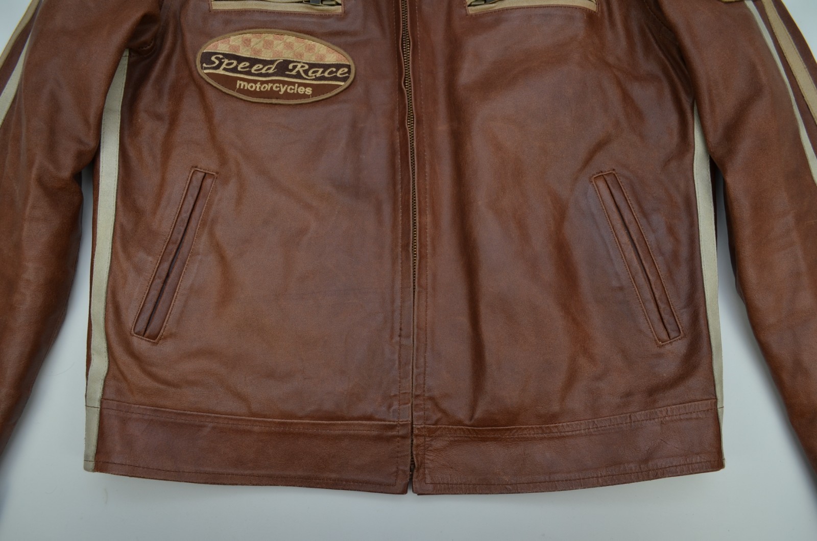 Vintage Superior New York Brogniez American Classic Motorcycle Leather Jacket M