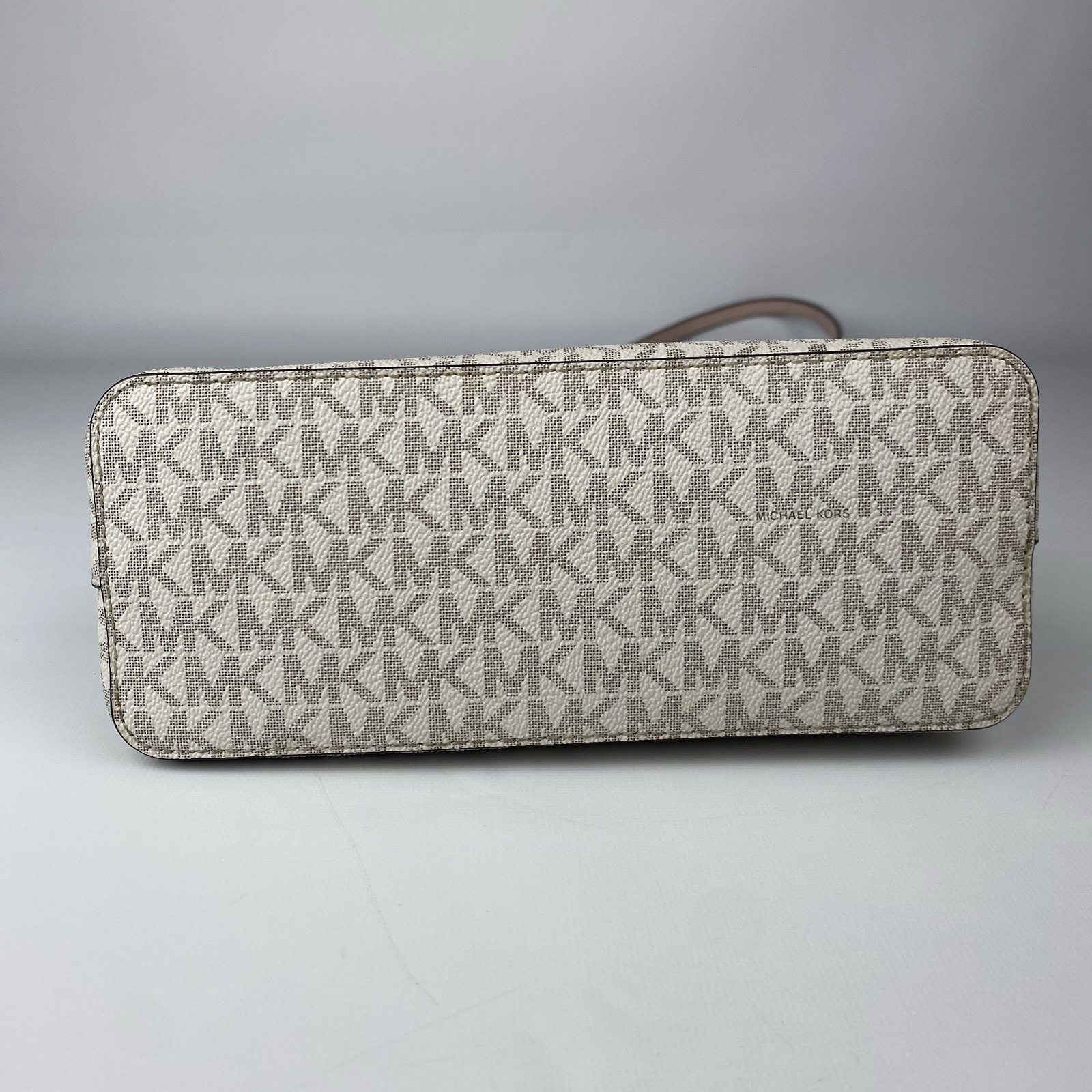 Michael Kors Mercer Logo and Leather Accordion Crossbody Bag Pink Medium