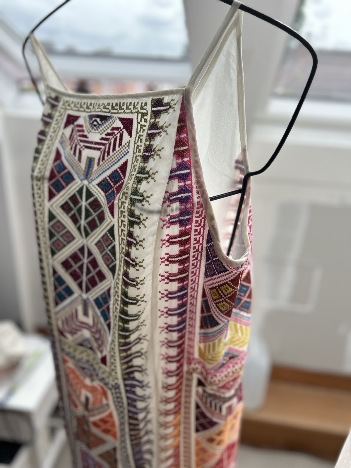 Aztec Print Slip Dress MBoho Patchwork maxi dress