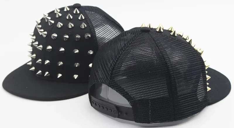 Unisex Rivet Stud Punk Baseball Cap Hip Hop Style Hat