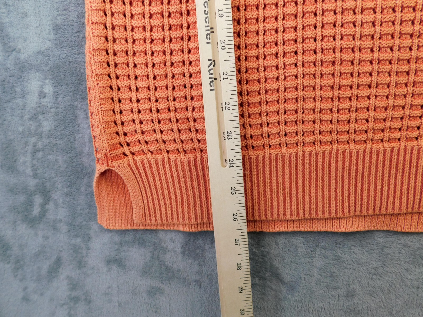 Sundance Sweater Womens Small Orange V Neck Hooded Knit Cotton Pullover Beach