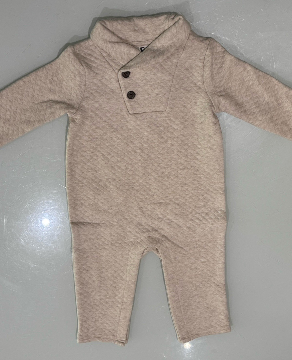 JANIE AND JACK Snow Cub Tan Cable Knit 14 PCS Set & Romper Size 12-18 Month