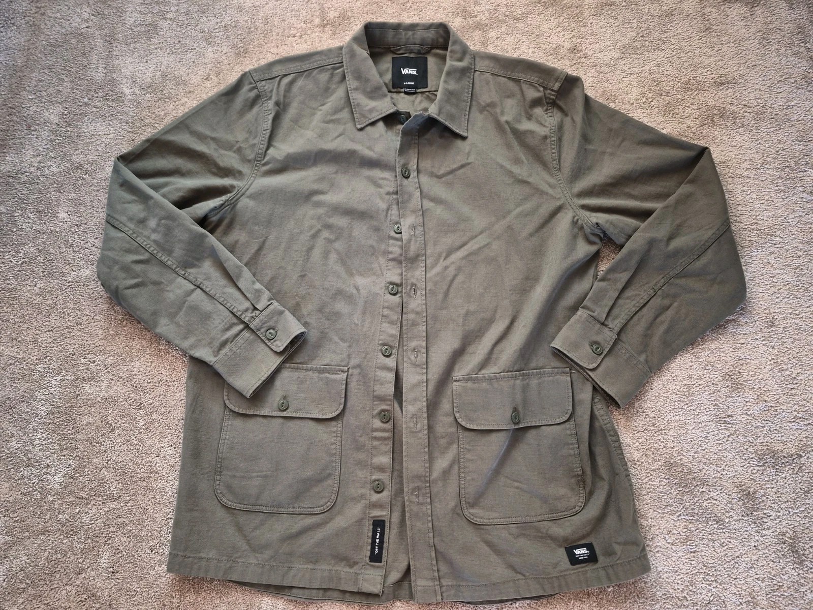 Vans Winchester Shirt Jacket Army Green Canvas – Men’s XL