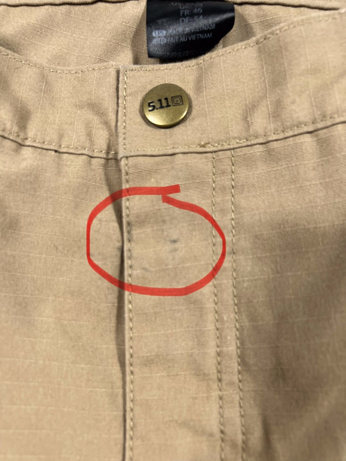 5.11 TACTICAL Mens 38×34 Taclite Pro Ripstop Cargo Pants Khaki Utility Duty