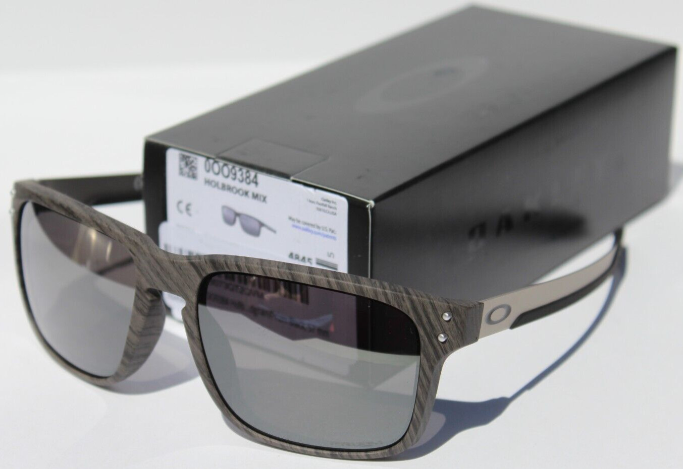 OAKLEY Holbrook Mix Sunglasses Woodgrain/Prizm Black OO9384-04 NEW