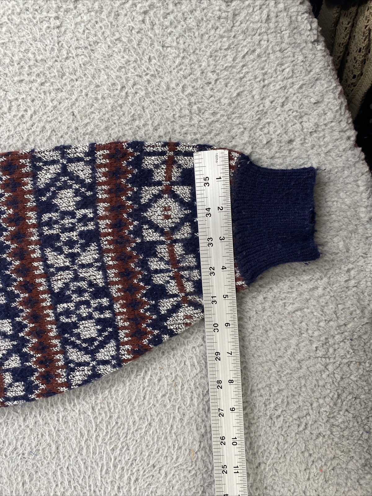 Vintage Robert Bruce Men’s Nordic Acrylic Blend Pullover Sweater in Size XL