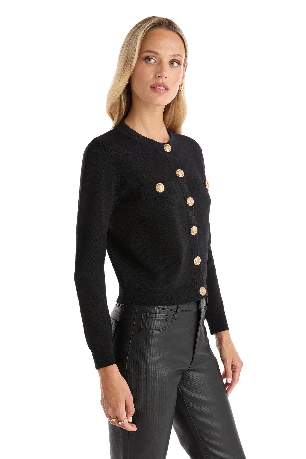 Loretta Knit Cardigan Top – Black THE NOLI SHOP