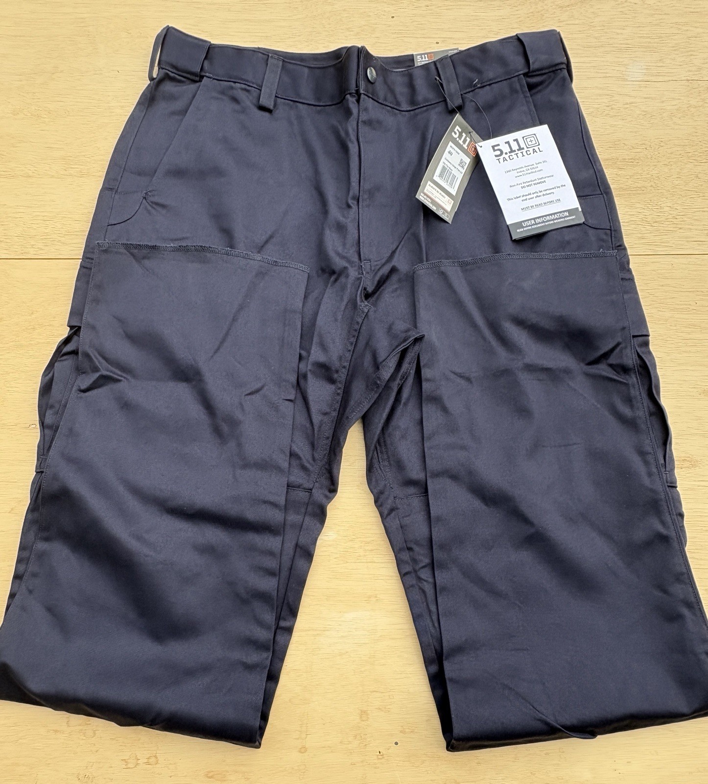 5.11 Tactical Men Pants 38 Blue Cargo Pockets Unhemmed Law Enforcement NWT