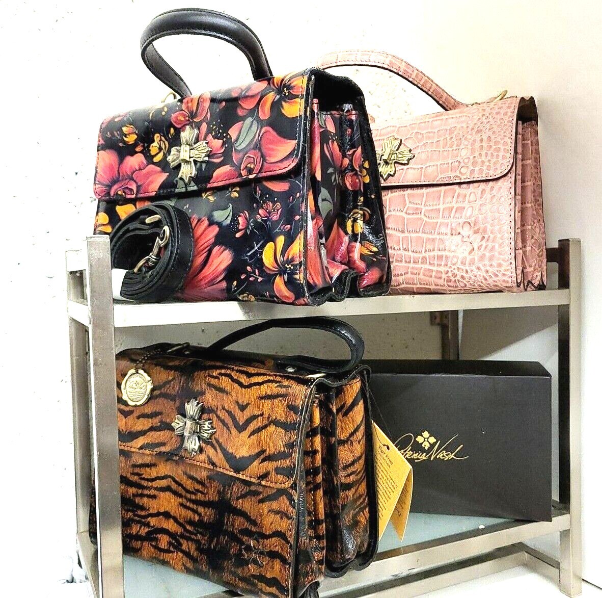 Patricia Nash Ellora Multi Compartment Satchel CHOOSE PRINT FROM MENU Leather