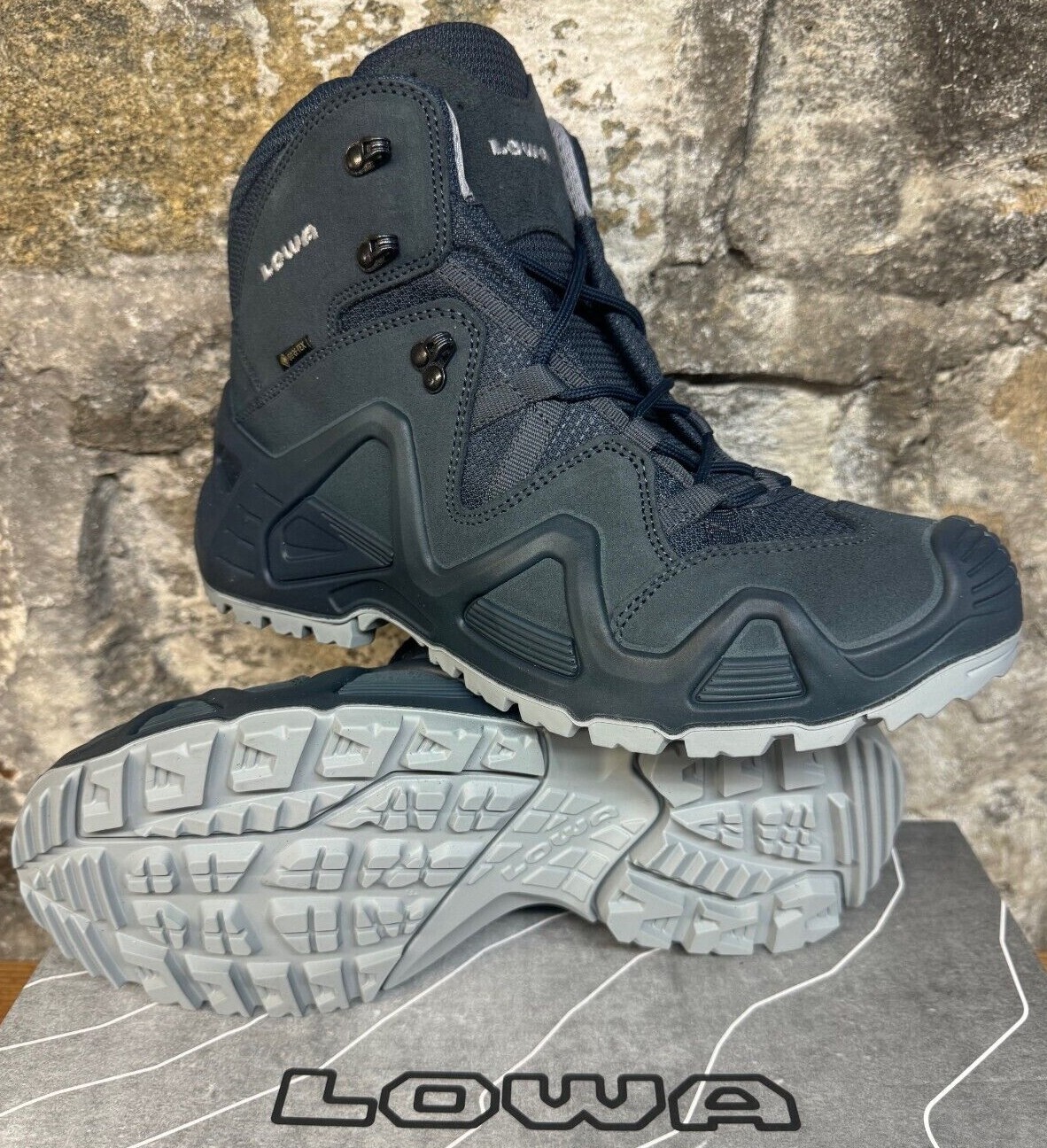 LOWA ZEPHYR GTX MID BLUE STEEL OP 510863-0917 TASK FORCE COMBAT BOOT NEW IN BOX