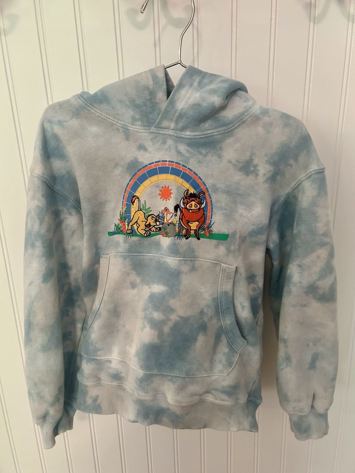 Kids 4T Vintage 90’s Disney Store Lion King Timon & Pumbaa Sweatshirt Rare Blue