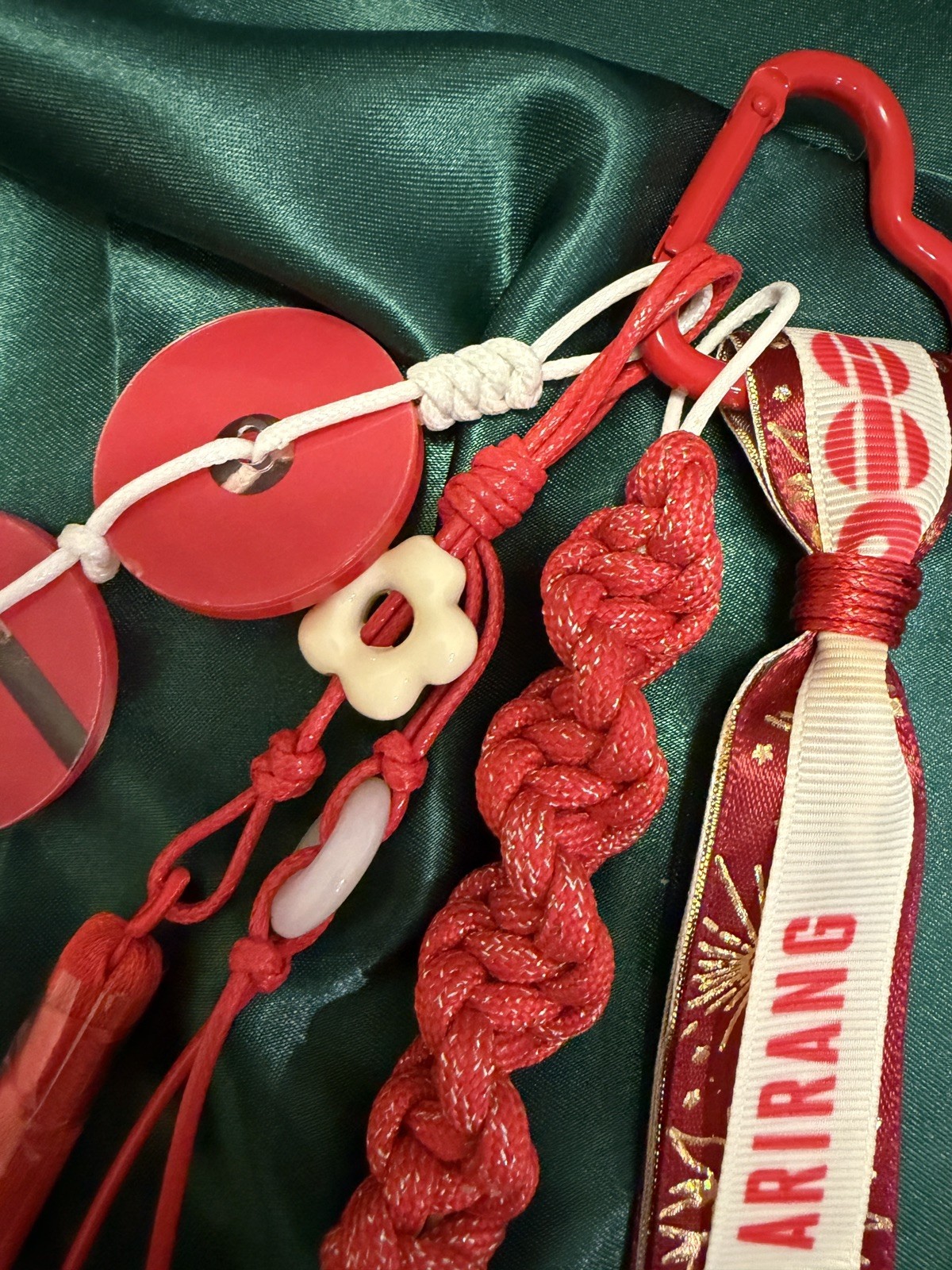 Large BTS Arirang bag charm keyring keychain red logo Korean style concert love