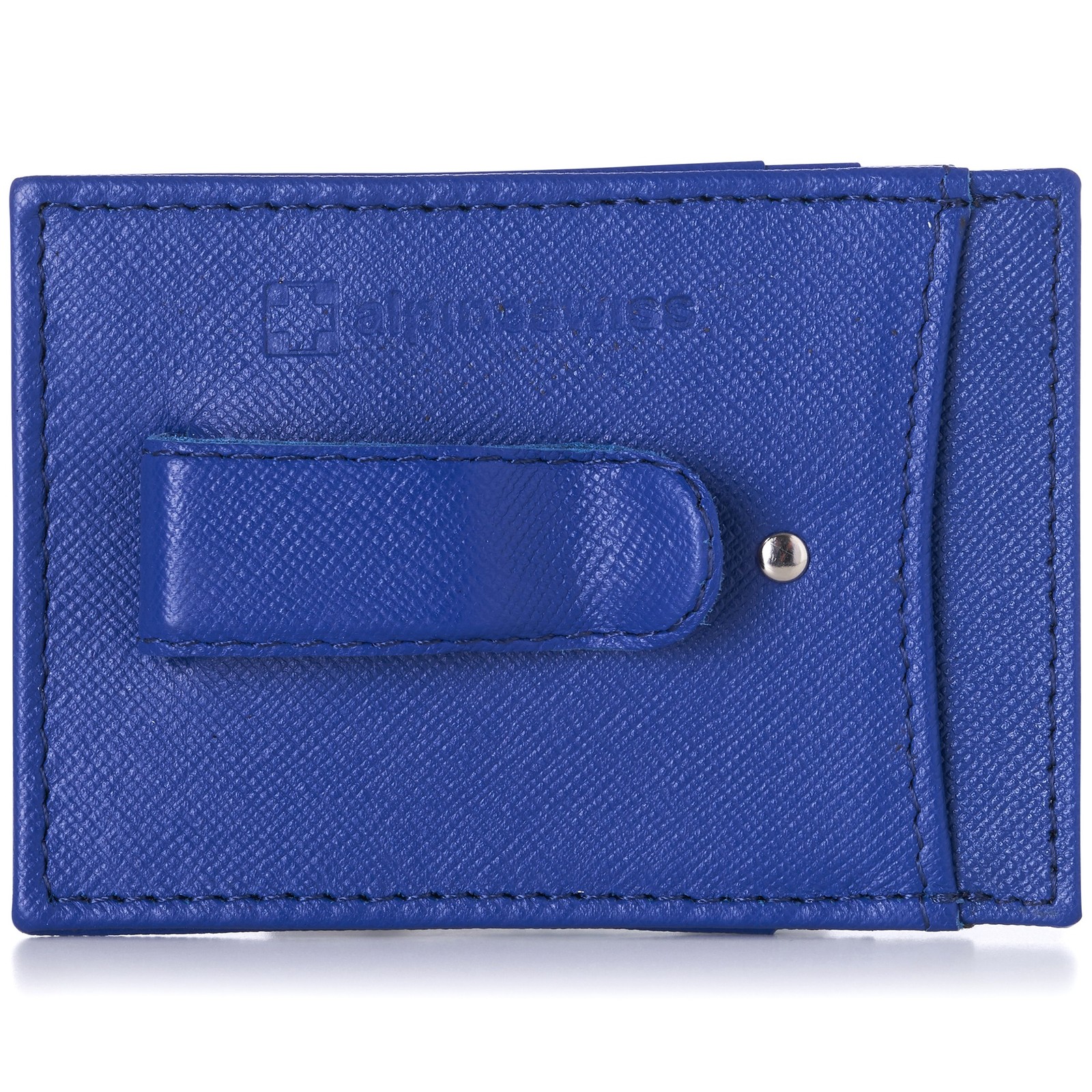 Alpine Swiss Mens Money Clip Thin Front Pocket Wallet Genuine Leather Card Case