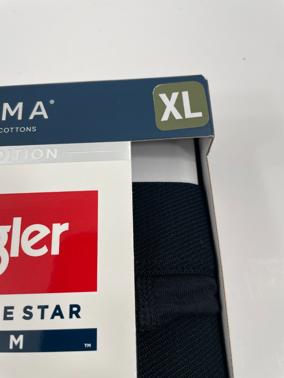 Men’s WRANGLER 6 pairs Supima Cotton Boxer Briefs Black Size Extra Large XL