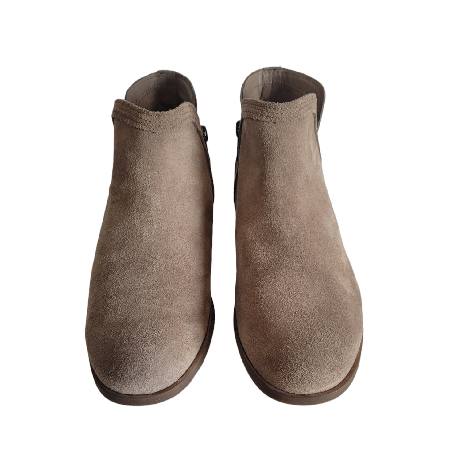 Koolaburra by UGGS Women’s Tan Side Zip Round Toe Ankle Booties Size 6
