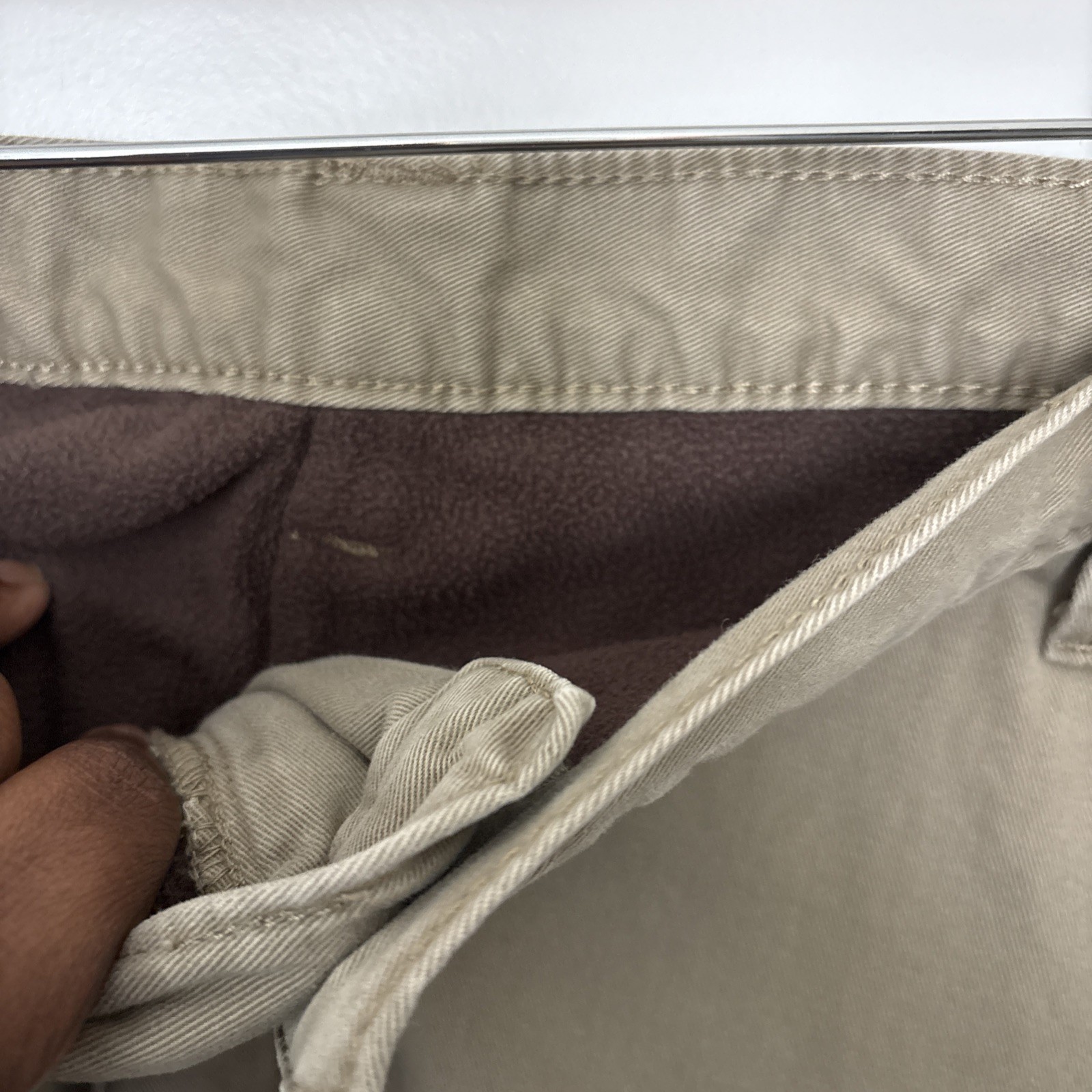 Wrangler Cargo Pants Men’s Size 40×30 Tan Fleece Lined Relaxed Fit Straight Leg