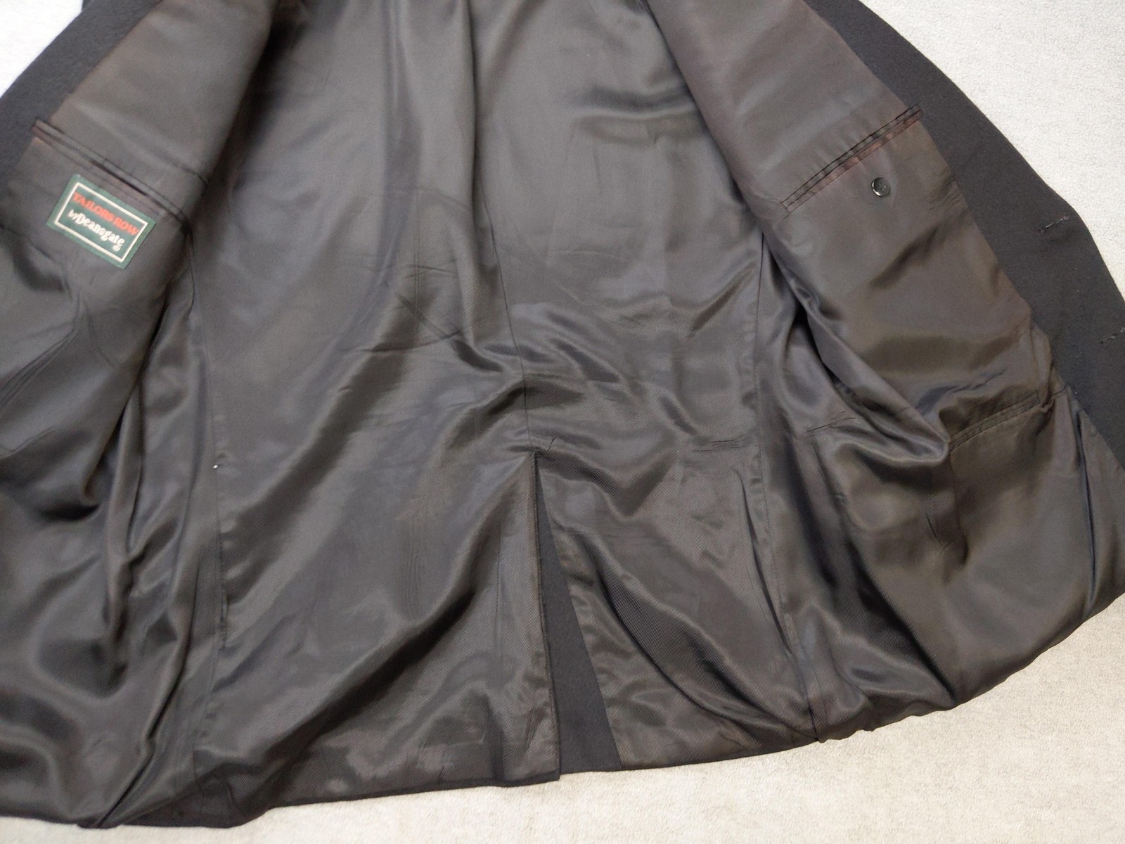 Tailors Row By Deansgate Blazer Mens 44 Black Sport Coat Jacket Classic Formal