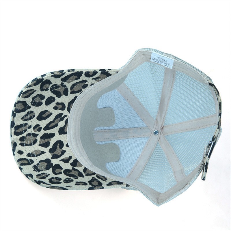 Adjustable Fashion Trendy Leopard-Print Baseball Cap Men Women Outdoor Visor New