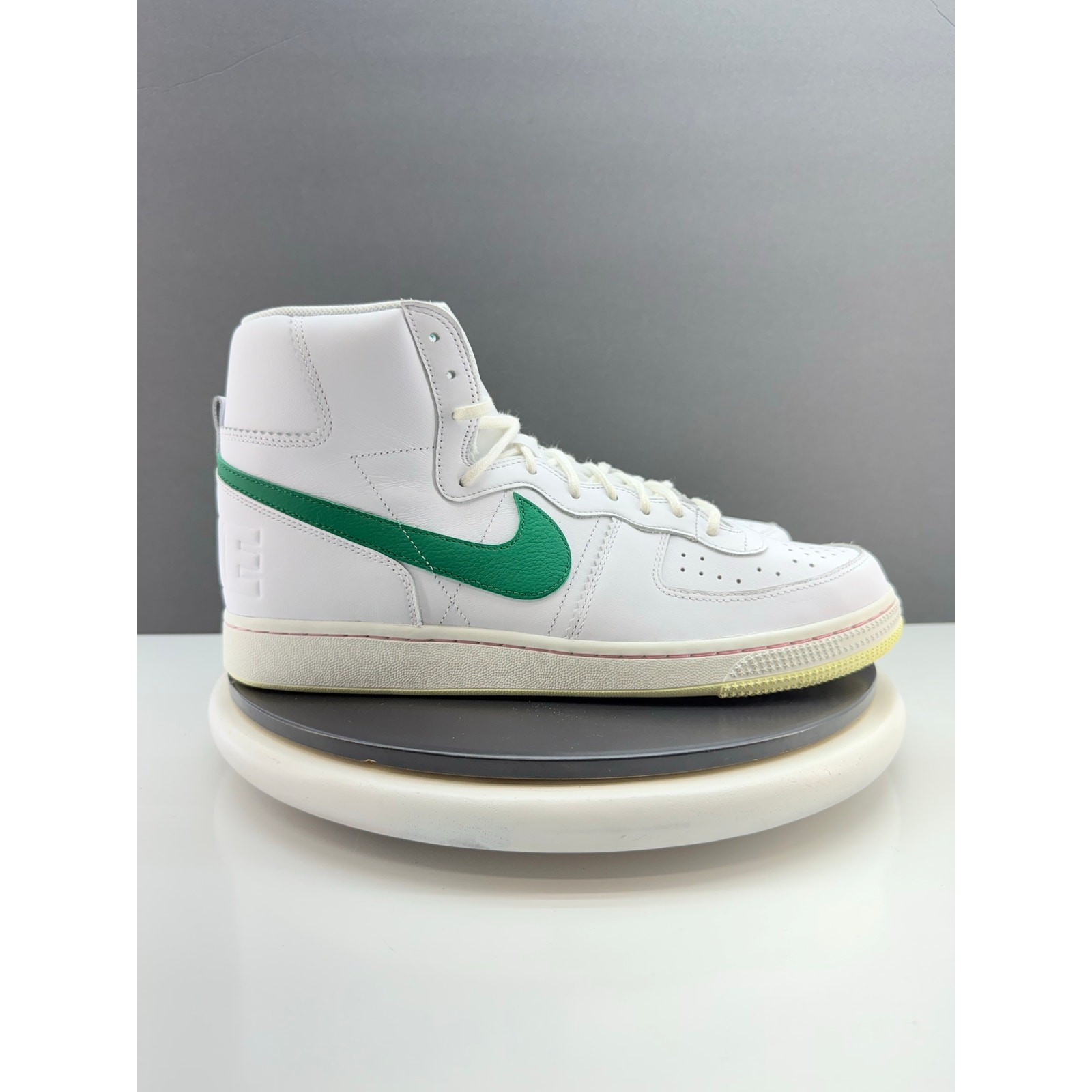 Nike Terminator High Mens 12.5 White Malachite Green Sneakers Shoes FV9350-100