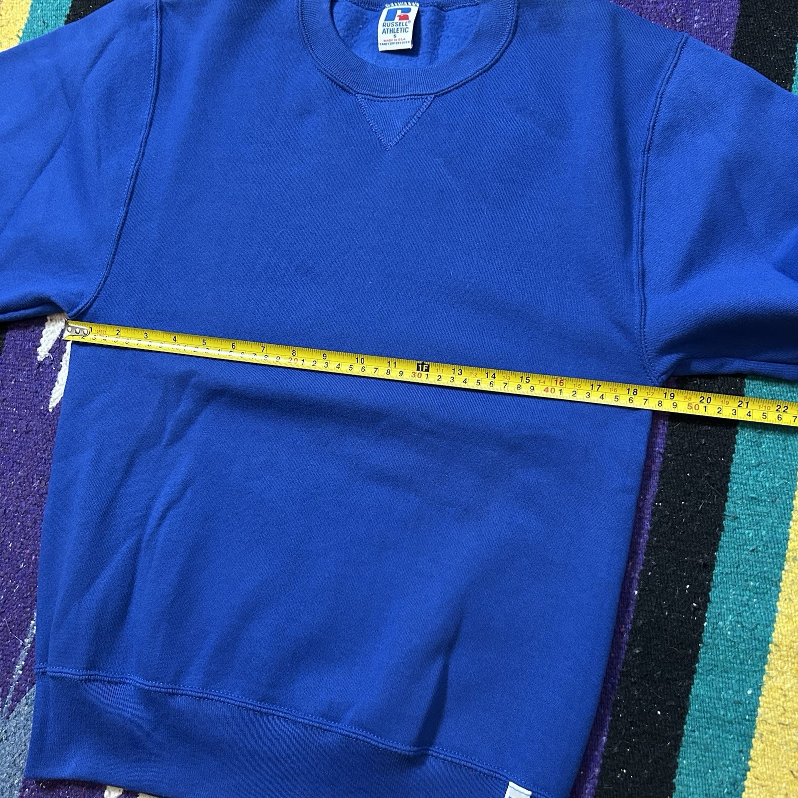 Vintage 90s Deadstock Russell Athletic Crewneck Sweatshirt Blue S NWT Made In US