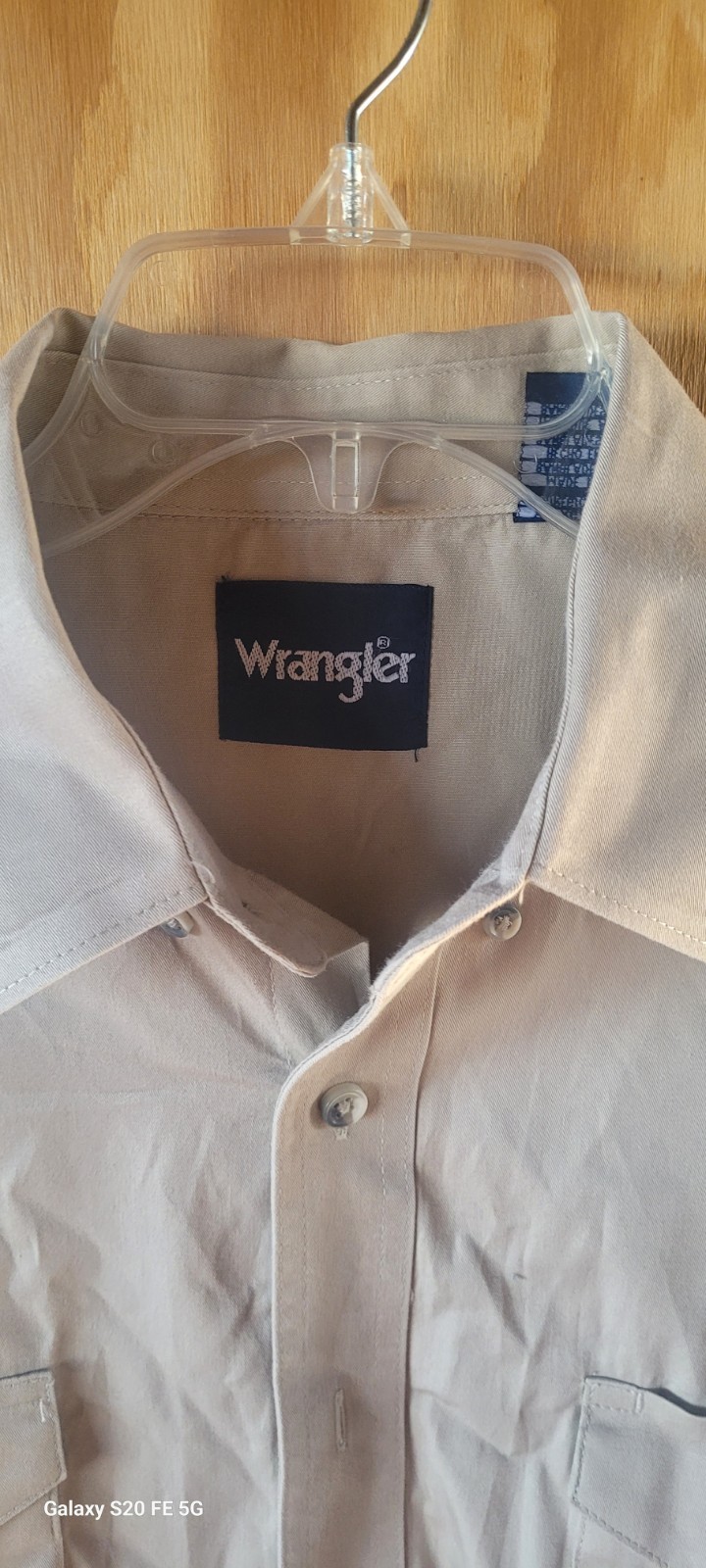 Wrangler Men’s Long Sleeve Button Up Shirt 100% Cotton