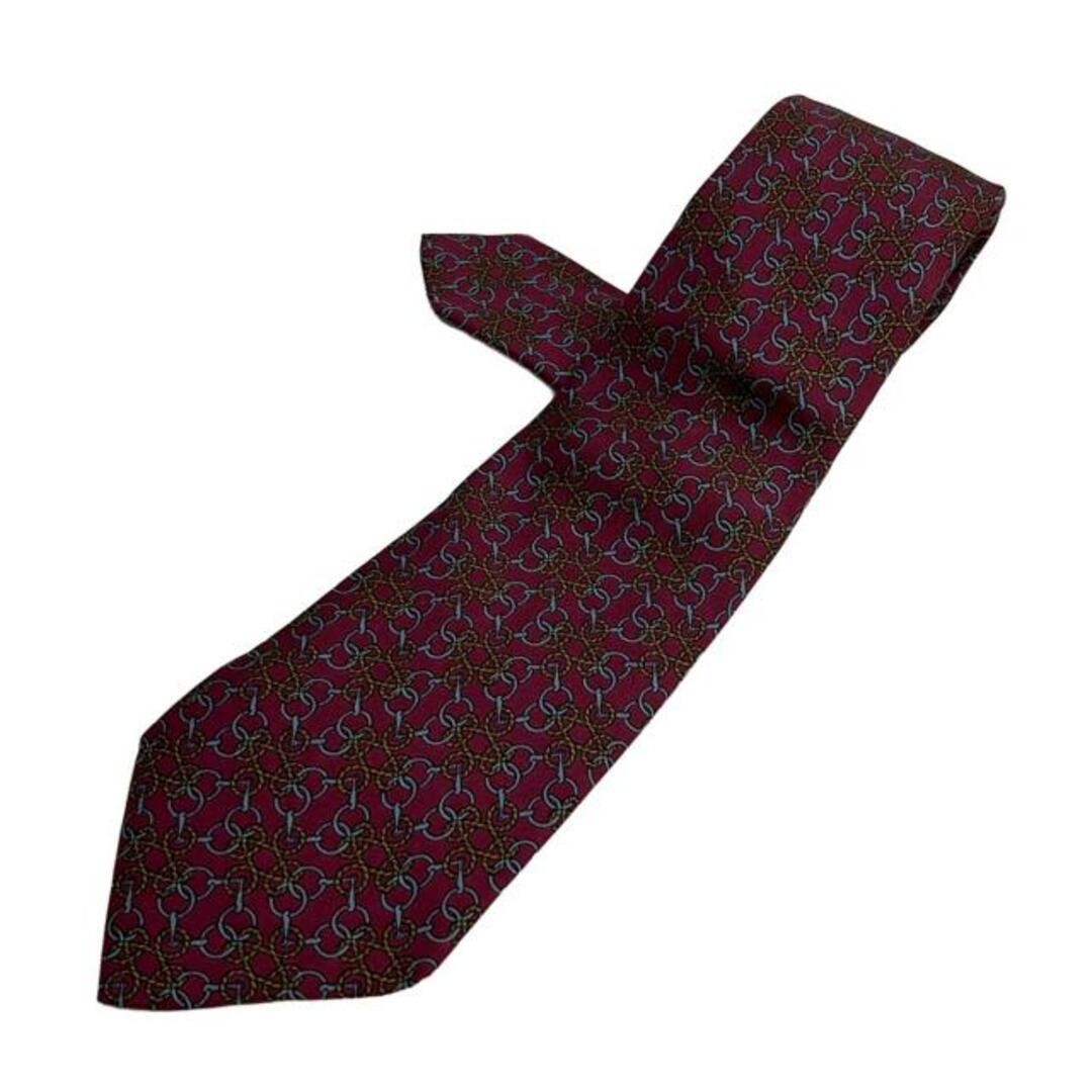 Hermes Tie HERMES () Tie Men’s Excellent Condition Purple x Light Blue x Khaki