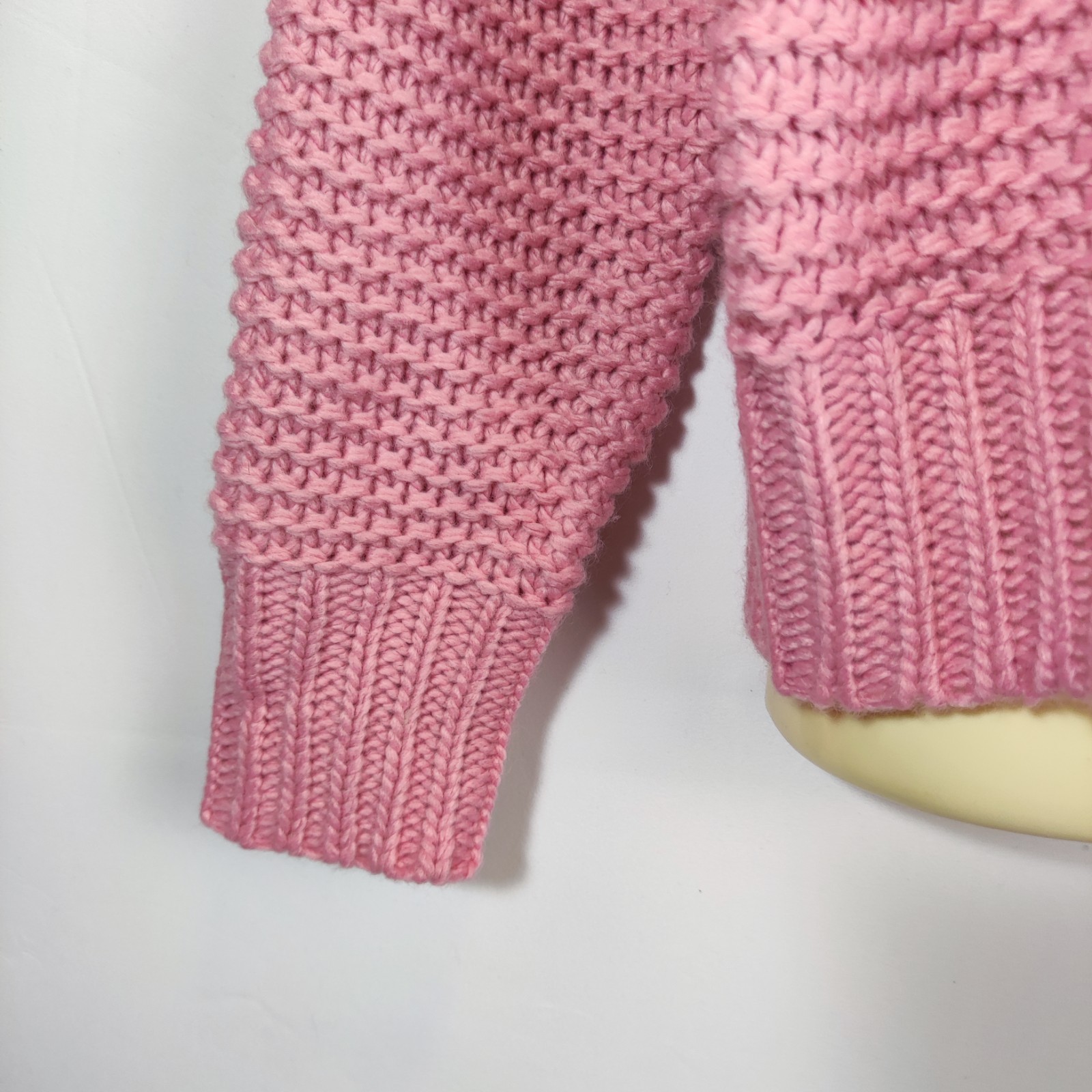 Mohito Pink Chunky Knit Oversized Wool Blend Jumper Size XS- Round Neck