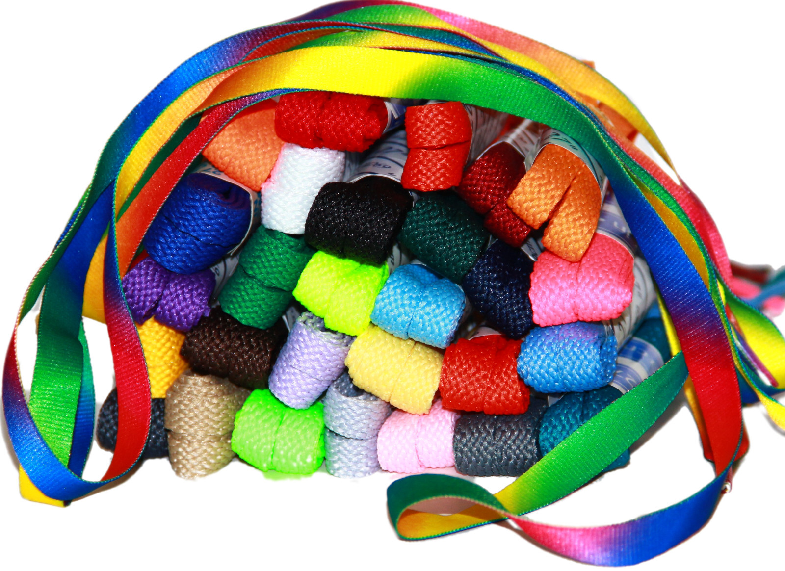 FeetPeople Flat Laces (Lots of Colors), 1 Pair Pack (27 to 72 inches)