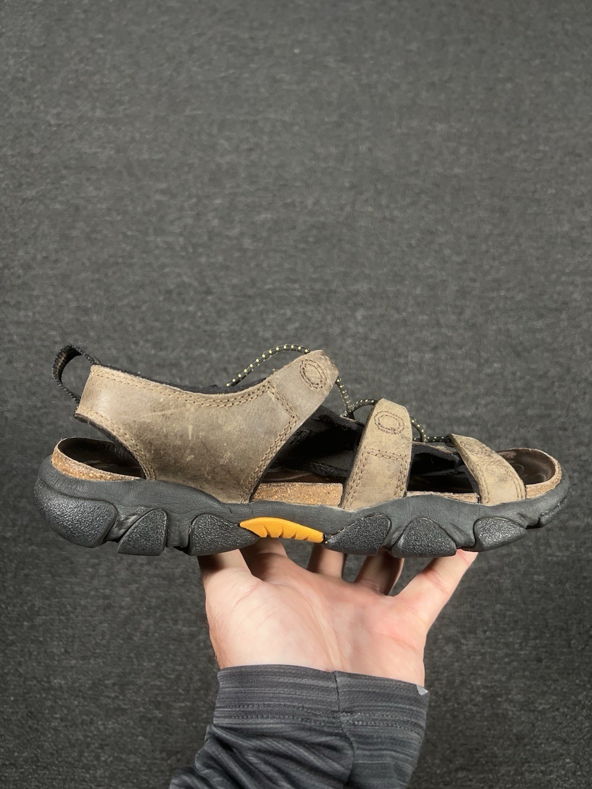 Keen Sarasota Waterproof Hiking Open Toe Sandals Brown Leather Womens 8.5