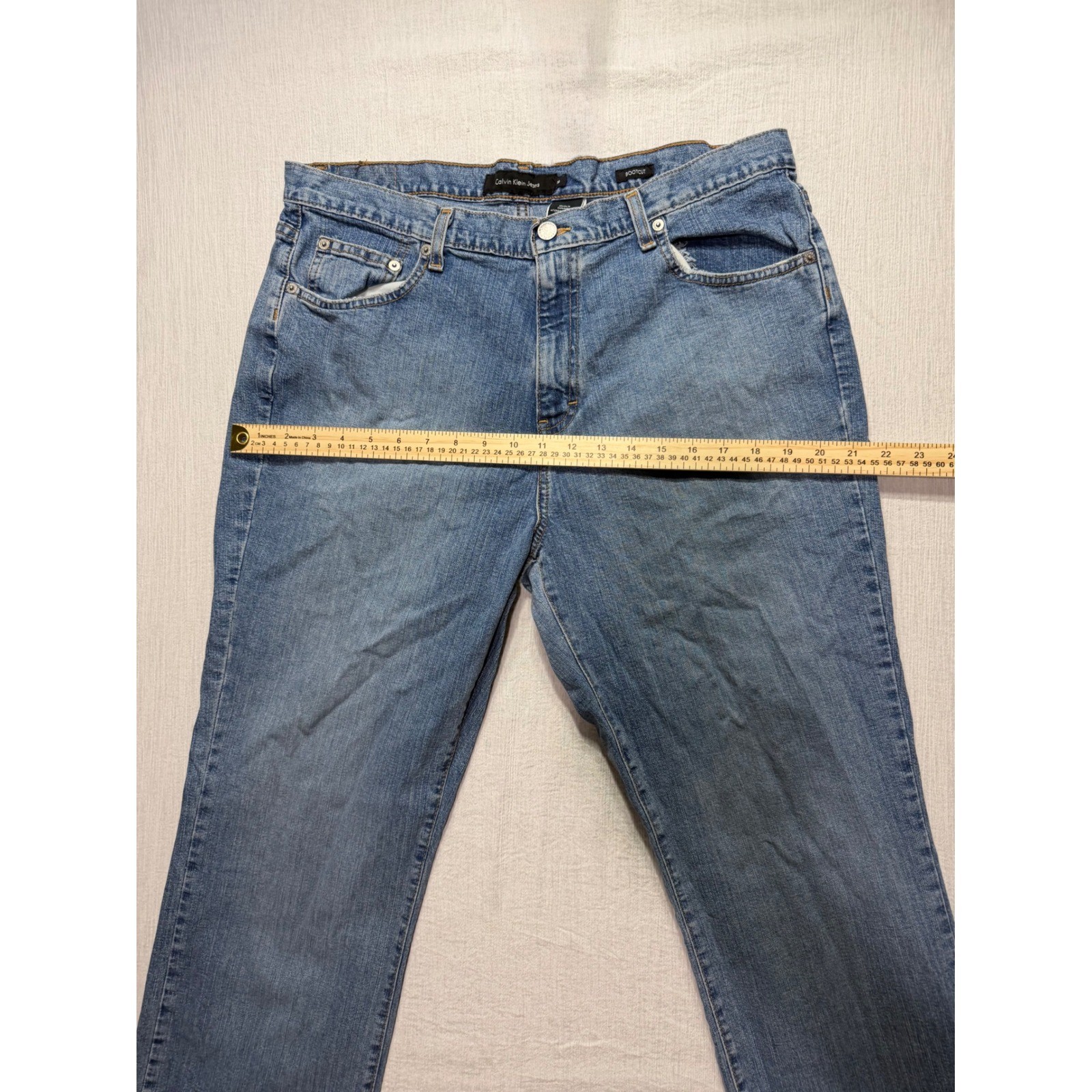 Calvin Klein Jeans Womens 16 Stretch Bootcut Light Vintage Denim Blue W394415