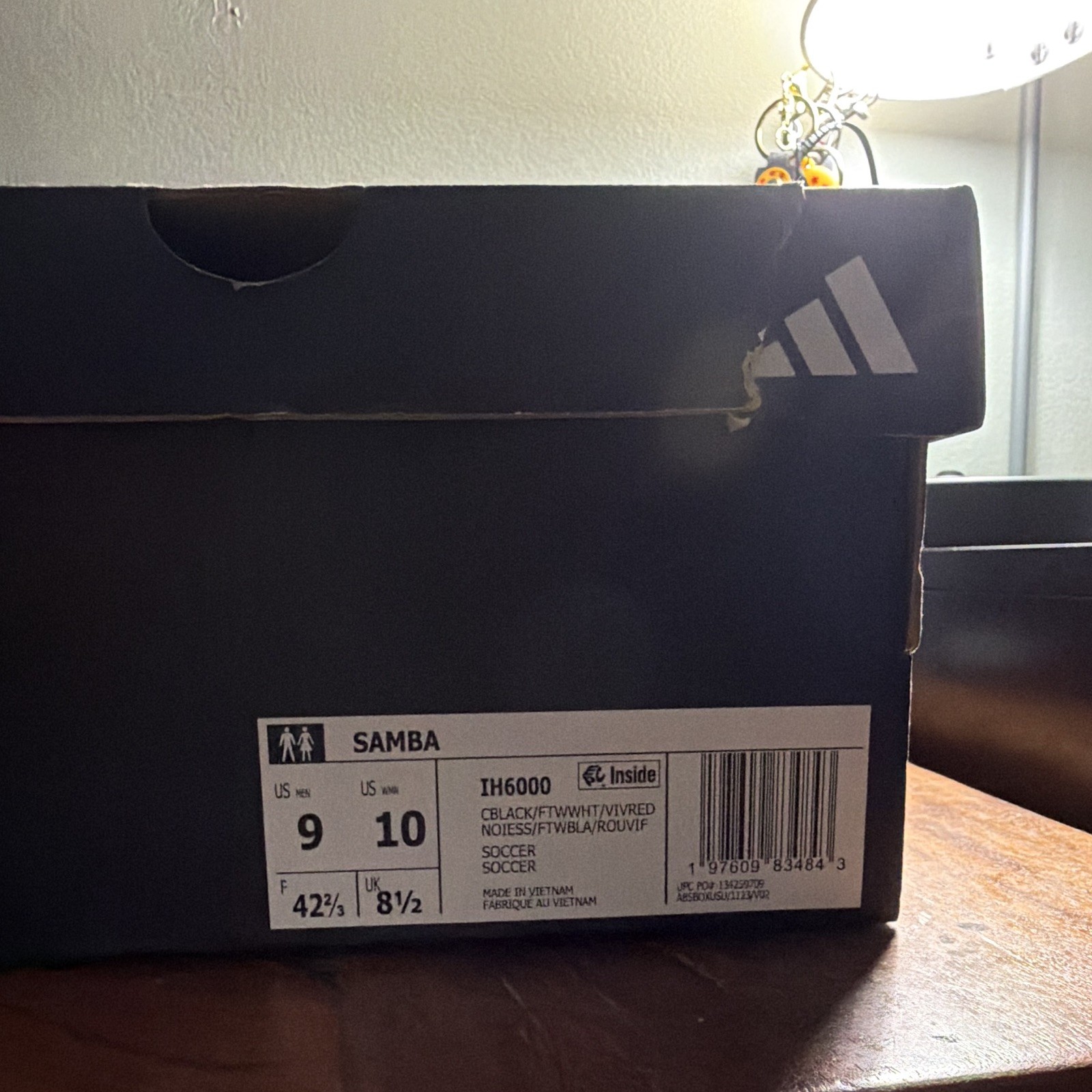 adidas Samba Indoor Black/White Gum Leather Low Top Lace-Up Sneakers IH6000 2024