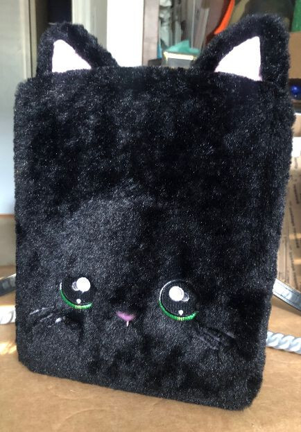 Na Na Na Surprise Doll Fuzzy Kitty Cat Black Backpack Case-No Dolls-Case Only