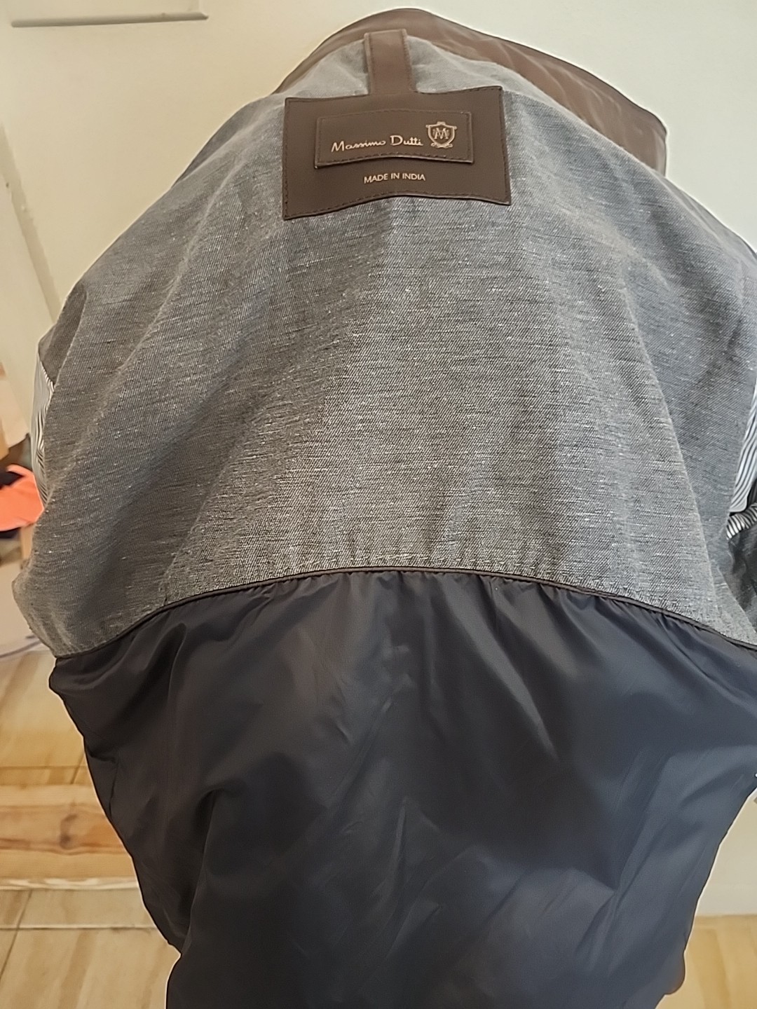 Mens Massimo Dutti Brown Nappa Lambskin Moto Aviation Leather Jacket Small EUC
