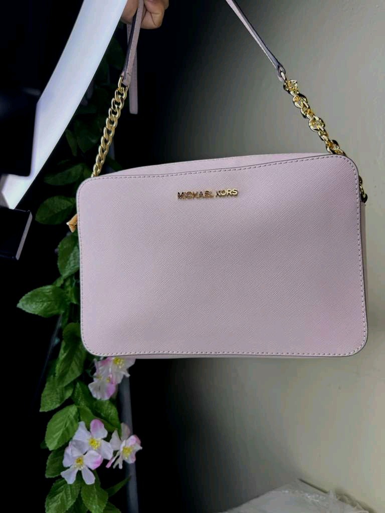 Michael Kors Jet Set Item Large East West Shoulder Crossbody Bag Powder Blush
