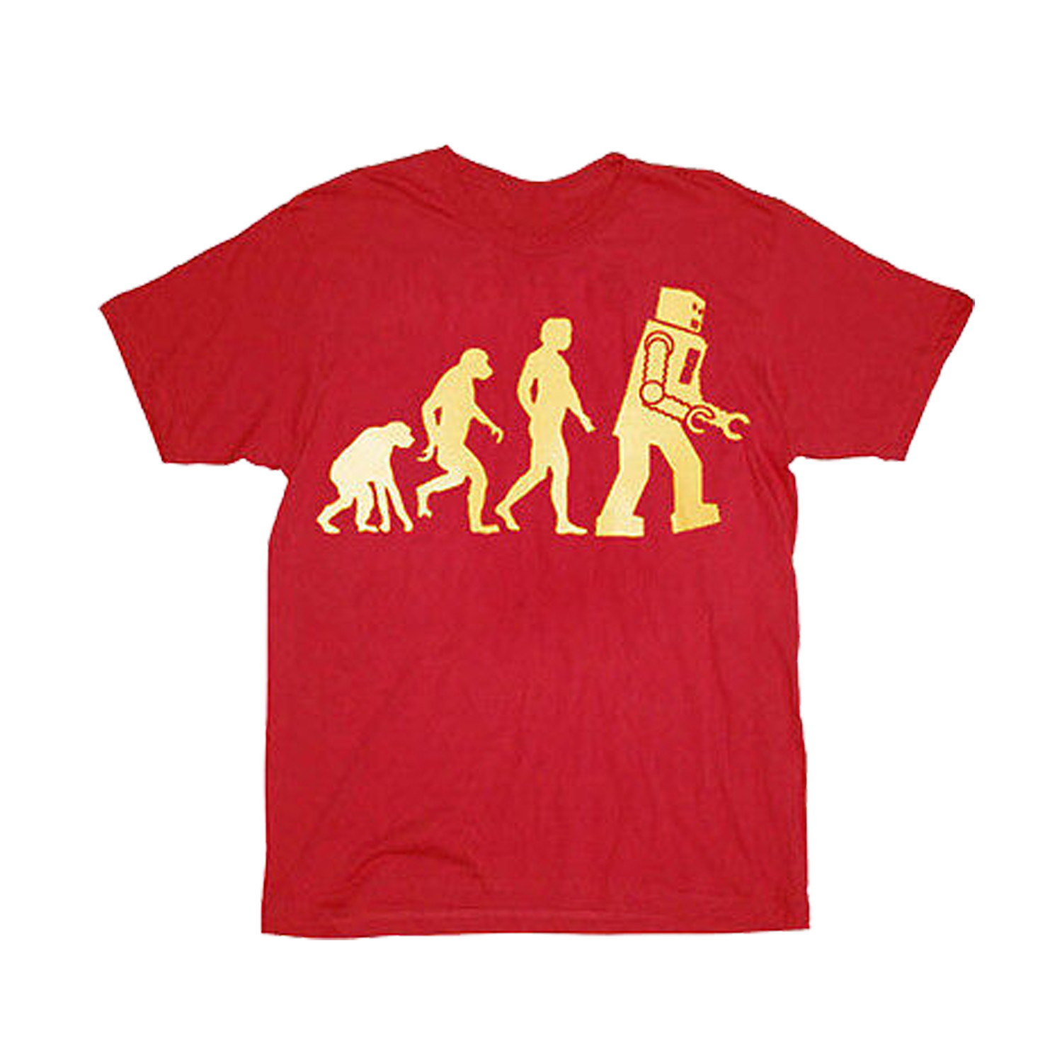 The Big Bang Theory of Robot Evolution T-Shirt Sheldon Cooper Graphic Tee – Red