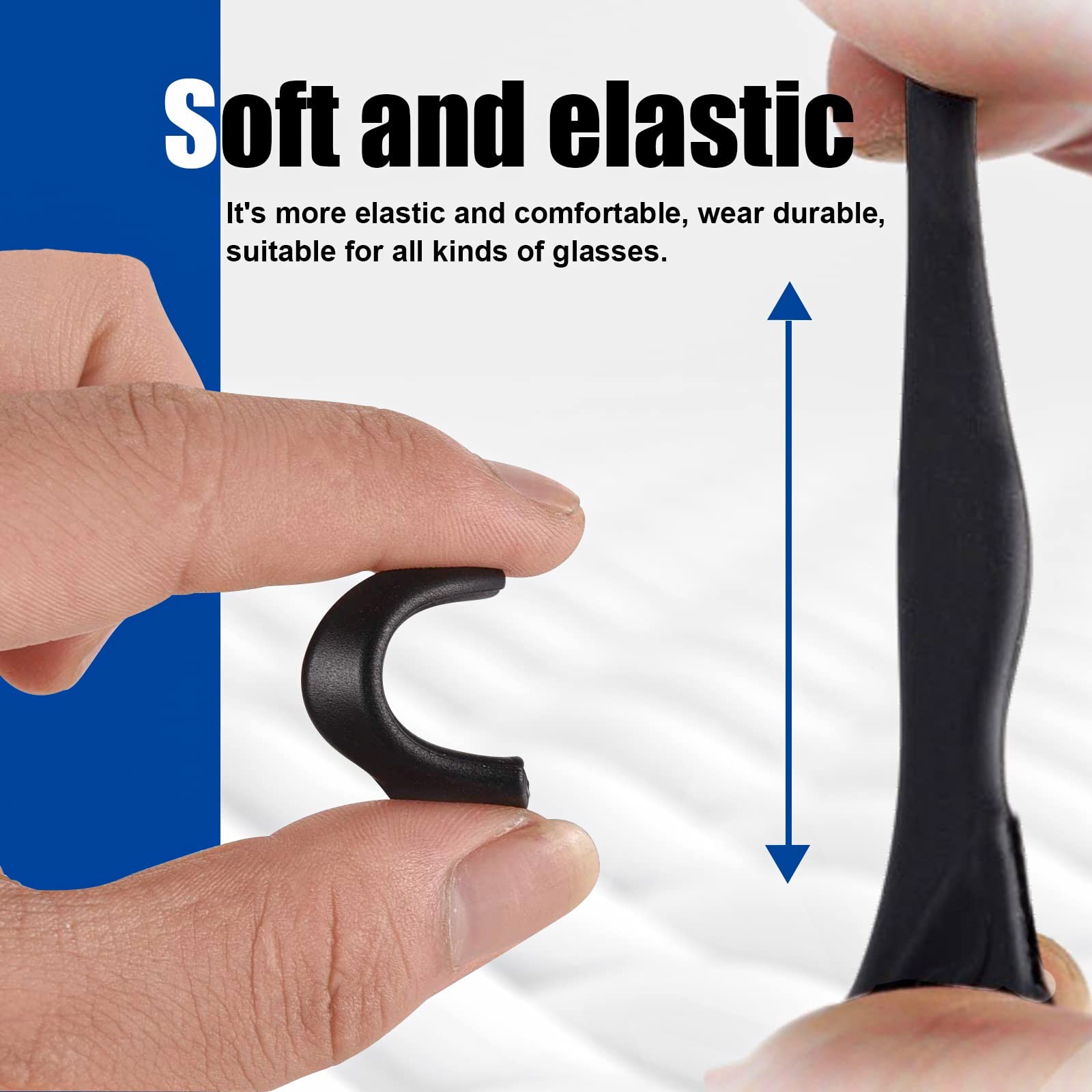 SMARTTOP Eyeglass Ear Grips -20 Pairs eye glasses ear S-22A, Us-s-22a-blck