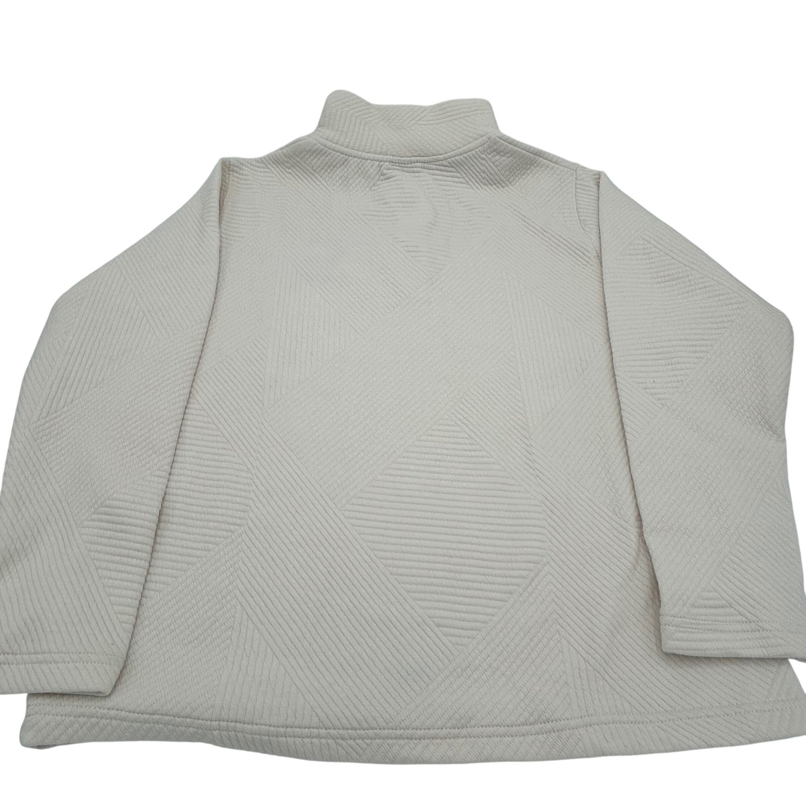 MV Sport NEW Colgate University Quilted Quarter Zip Pullover Cream W25145 L