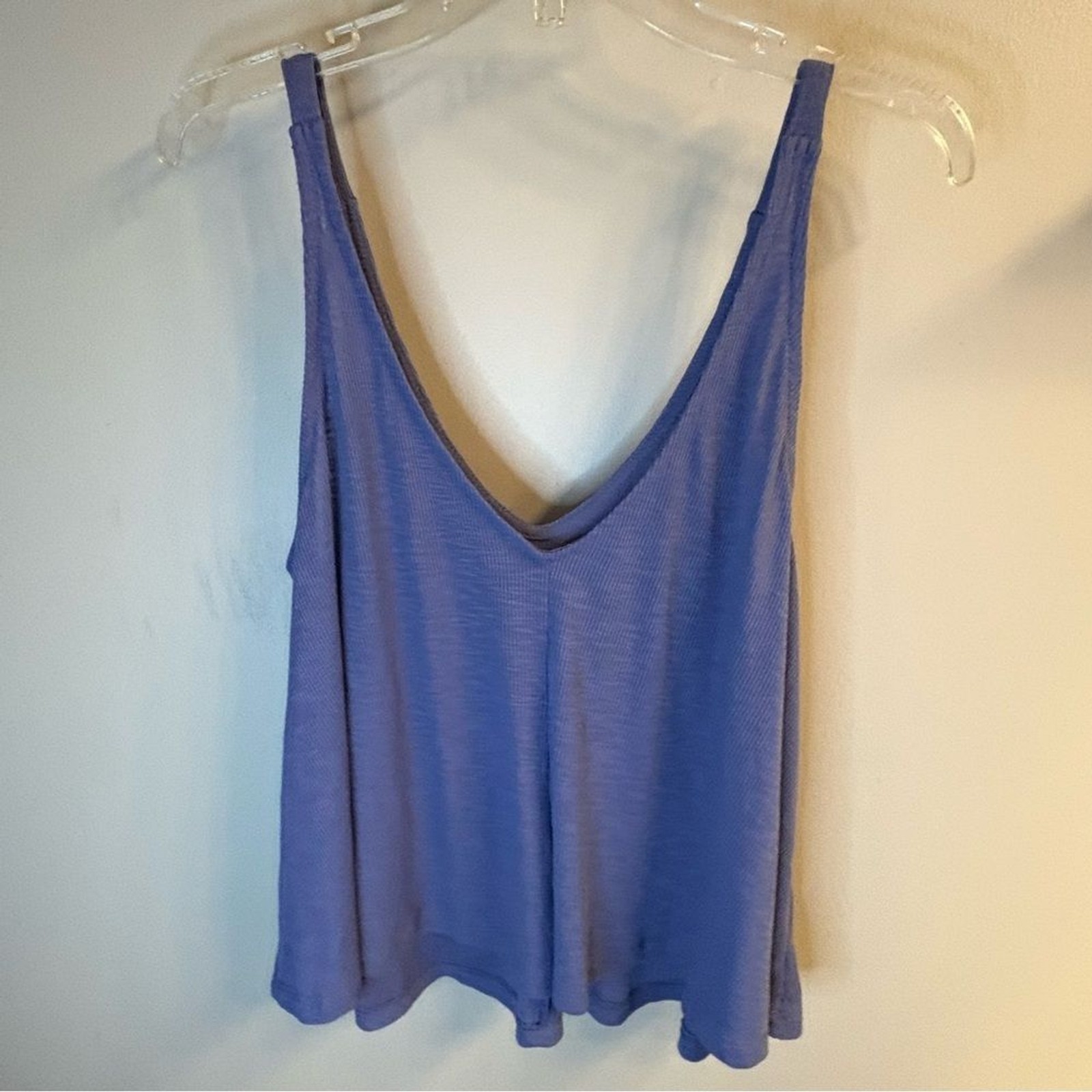 Free People Intimately Dani Tank Flowy Oversized Swing Tank Dusty Iris Blue Sz S