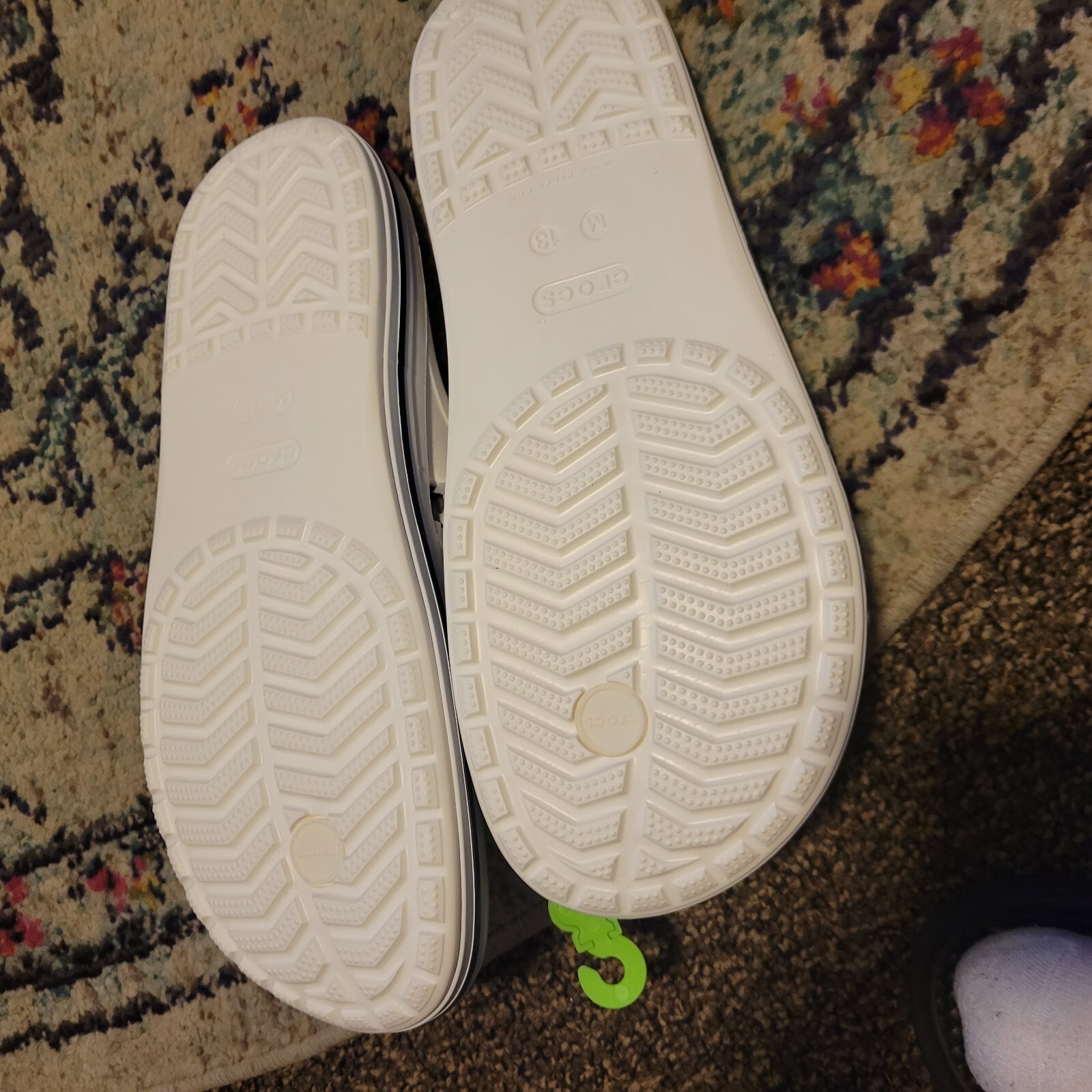 Crocs Bayaband Flip Flop Slip On Sandals Waterproof White Black Mens 13