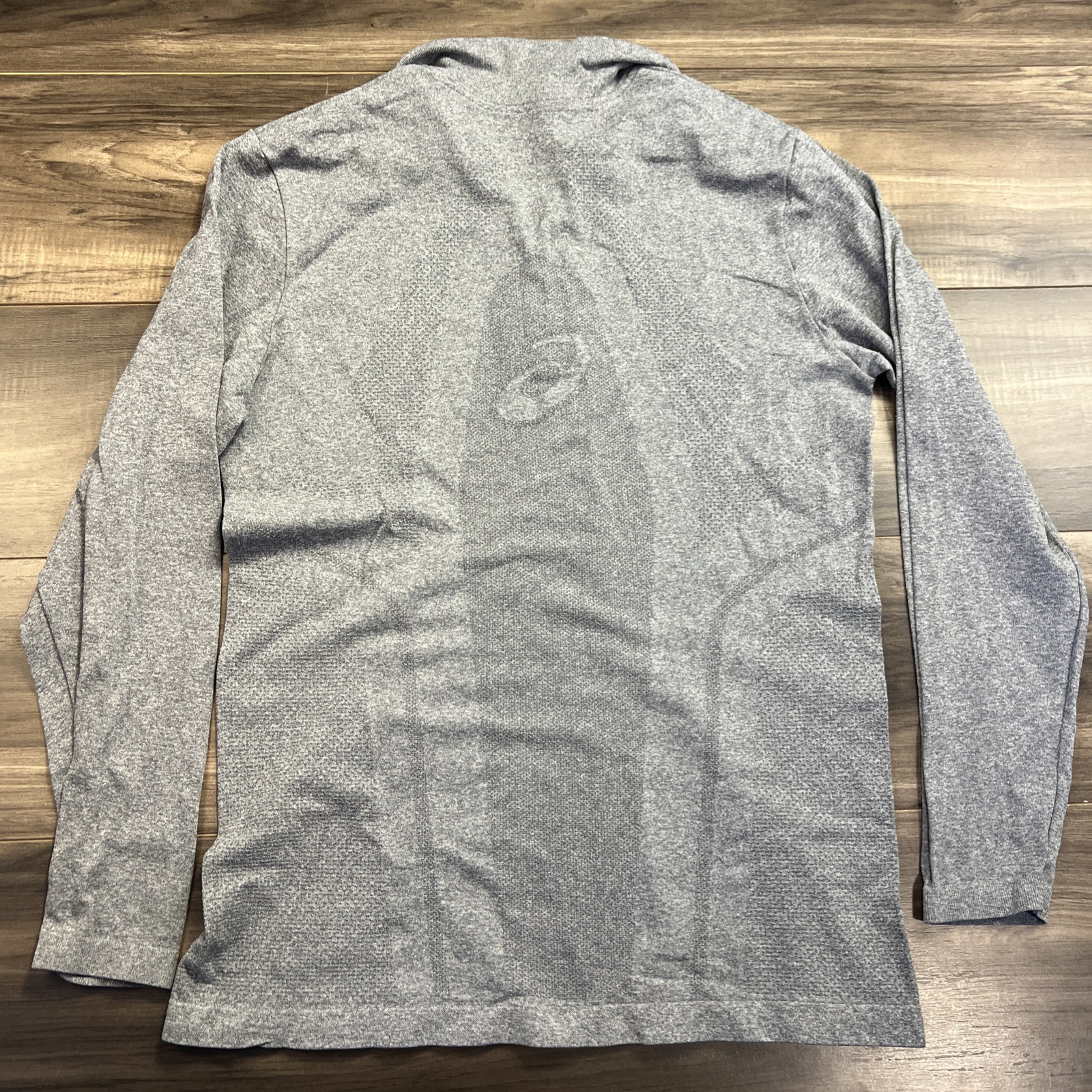 Asics Sweatshirt Mens Large Grey Pullover Outdoor Sports 1/4 Zip Gym