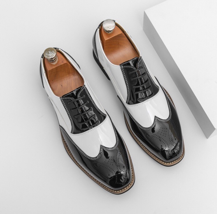 Men’s Brogue Dress Shoes Wingtip Oxford Lace Up Leather Shoes