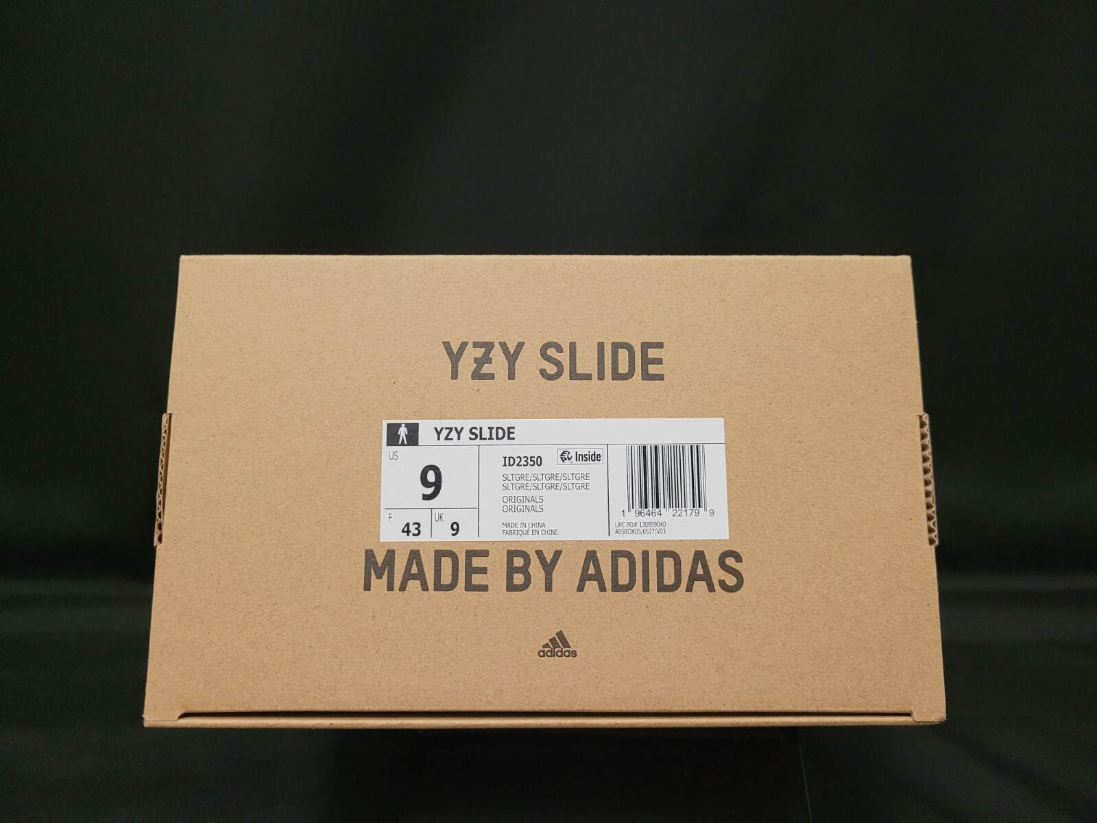 Size 9 Adidas Yeezy Slide Slate Grey [ ID2350 ]